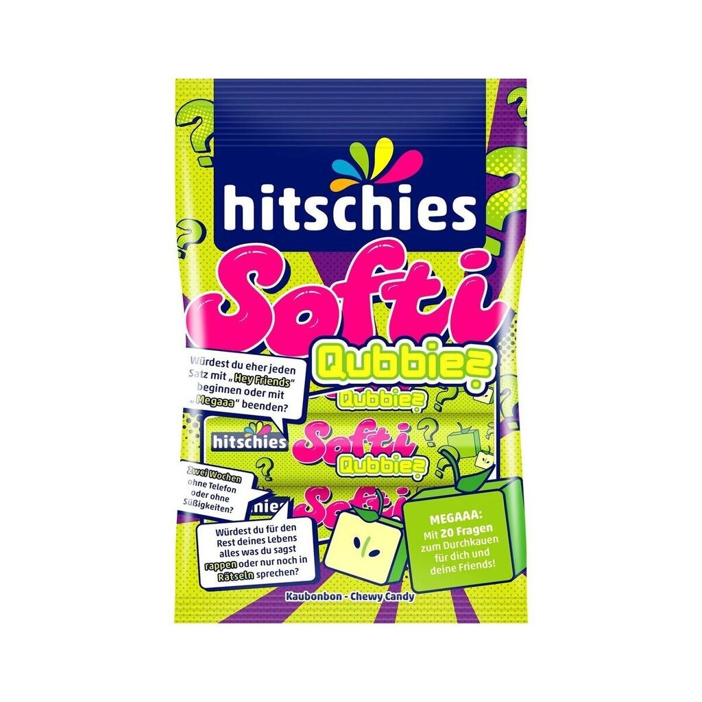 

Конфеты Hitschies Softie Qubbies фруктово-жевательные со вкусом яблока 80г Hitschler
