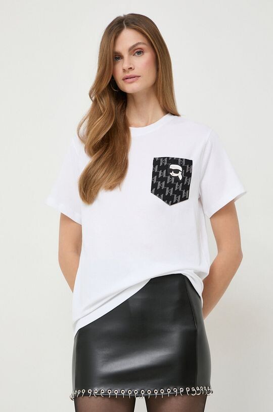 

Хлопковая футболка Karl Lagerfeld, белый
