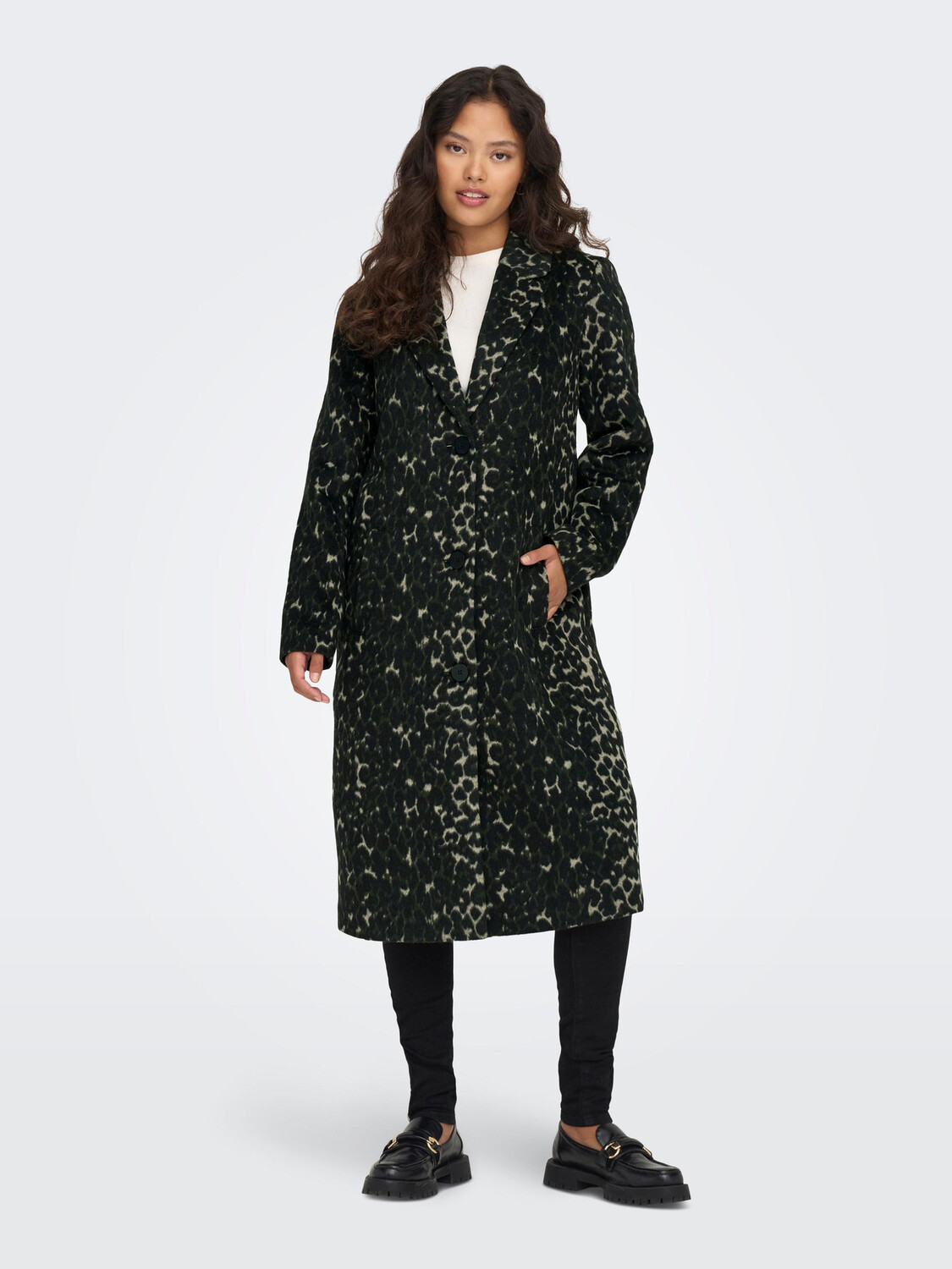 

Парка JACQUELINE de YONG Langer Mantel COAT mit Allover Print JDYTENNESSEE, зеленый