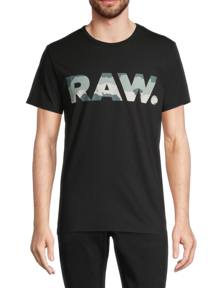 

Футболка с камуфляжным принтом и логотипом G-Star Raw, черный