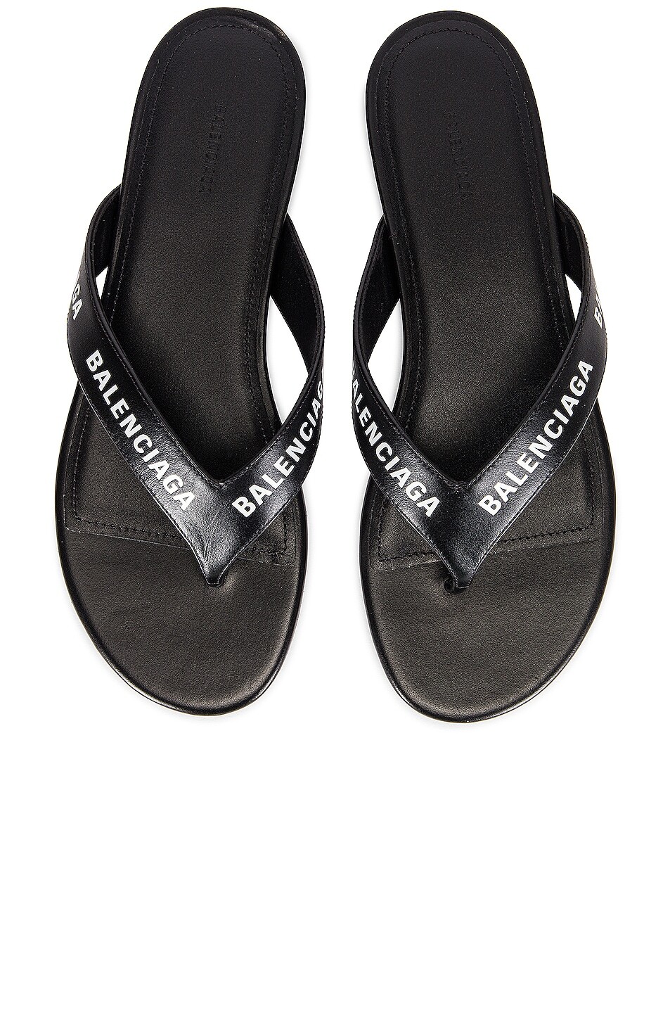 

Сандалии Balenciaga Round Flip Flops, цвет Black & White
