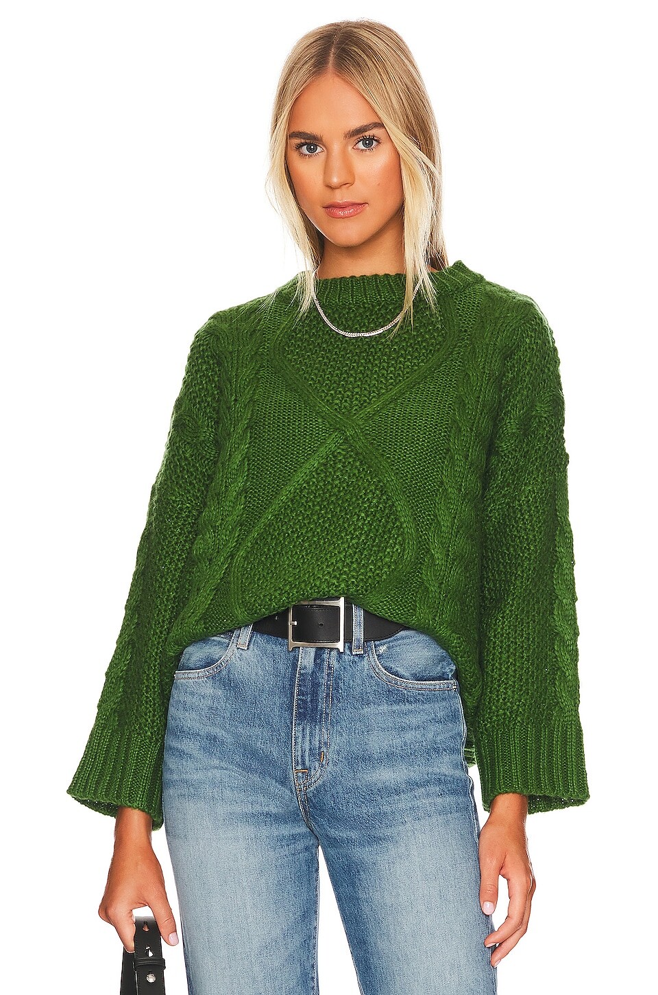 

Пуловер SNDYS x REVOLVE Carrie Cable Knit, зеленый