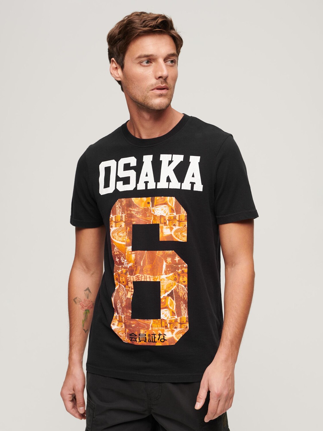

Футболка Osaka 6 City Standard Superdry, черный/мульти