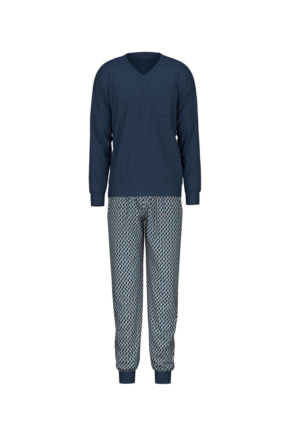

Мужская пижама с манжетами CALIDA, цвет Insignia Blue Print