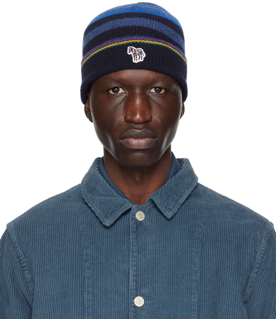 

Синяя шапка в полоску под зебру Ps By Paul Smith