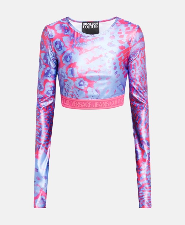 

Топ с длинными рукавами Versace Jeans Couture, шиферно-синий