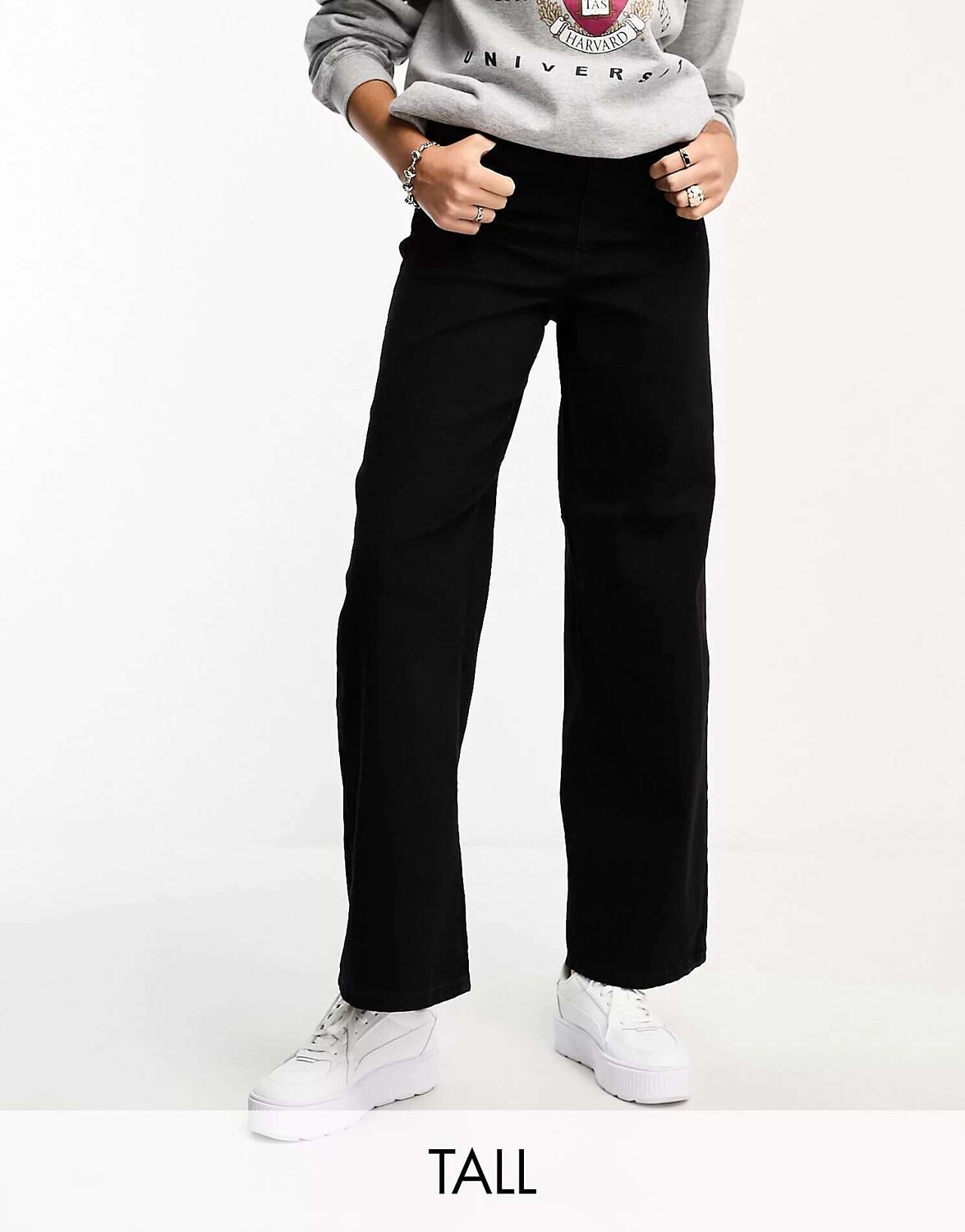 

Черные широкие джинсы Vero Moda Kathy