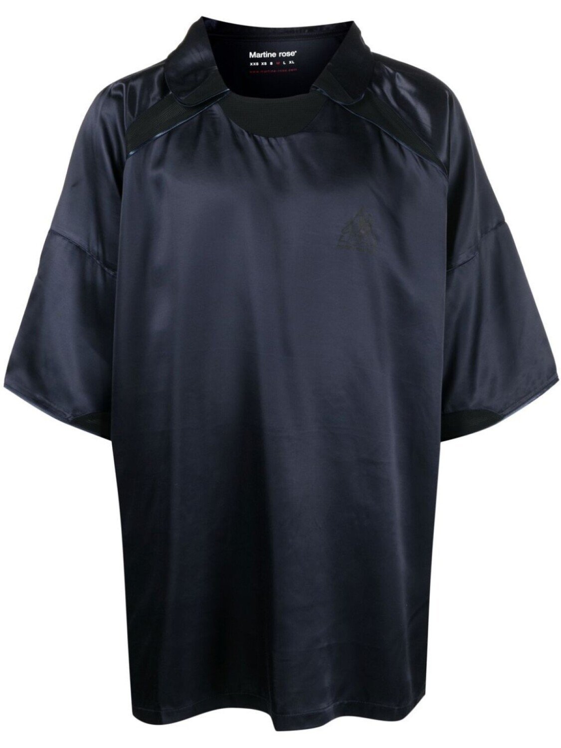 

Martine Rose satin short-sleeved T-shirt, синий