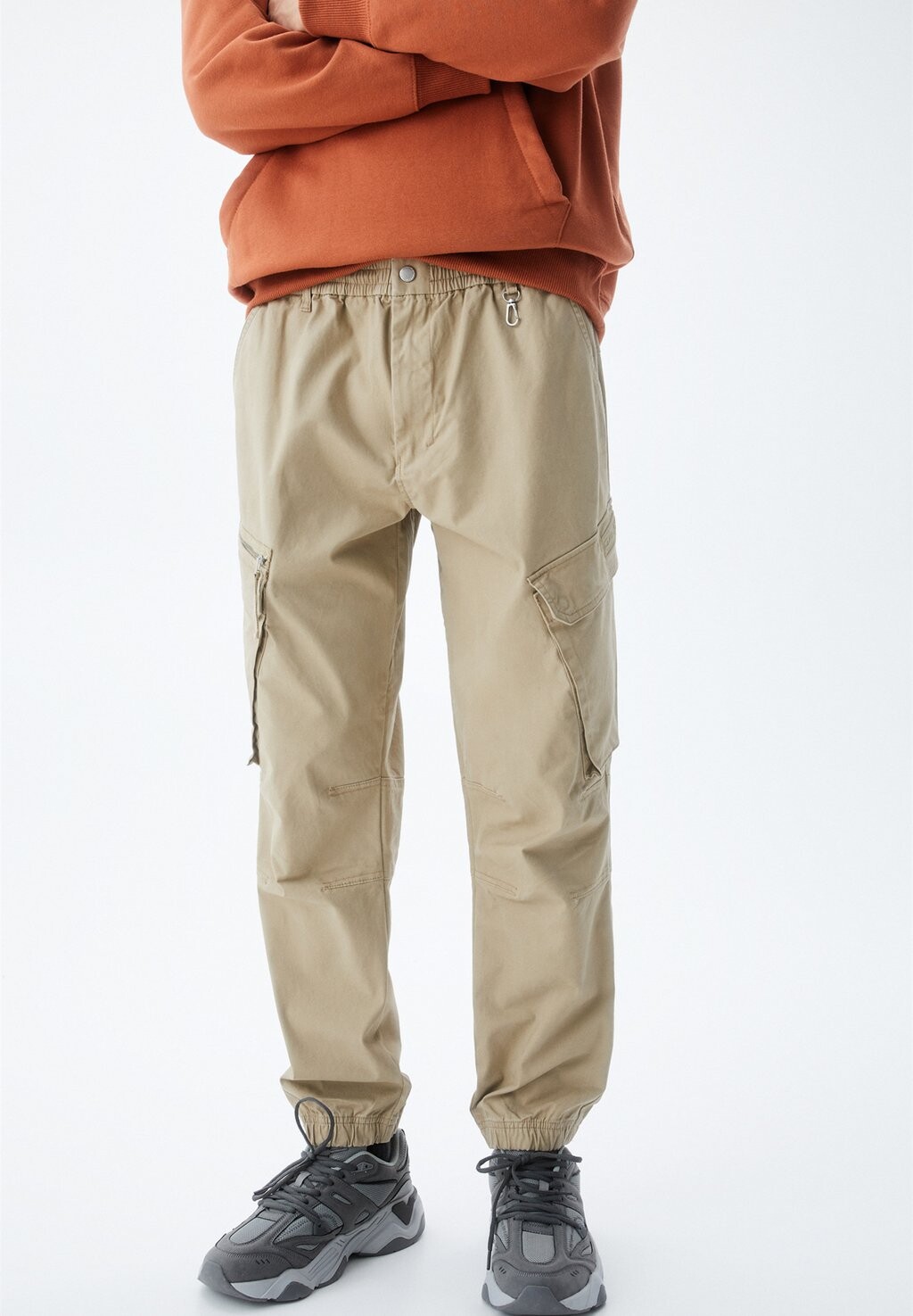 

Брюки карго PULL&BEAR, охра