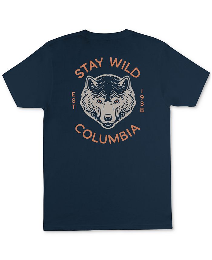 Мужская футболка с коротким рукавом Stay Wild с рисунком Columbia, черный