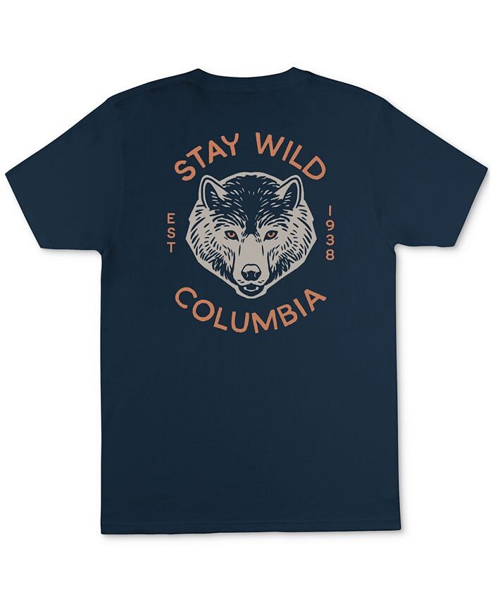 

Мужская футболка с коротким рукавом Stay Wild с рисунком Columbia, черный