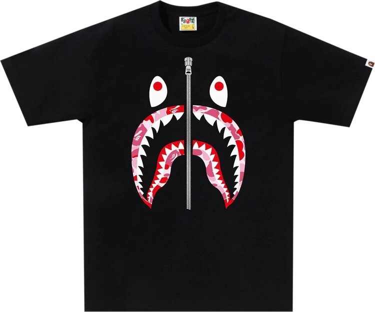 

Футболка BAPE ABC Camo Shark 'Black/Pink', черный