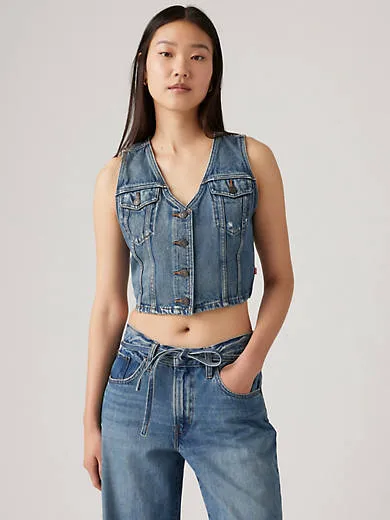 

Джинсовый корсетный топ Bella Levi's, цвет Low Fi Prep - Medium Wash