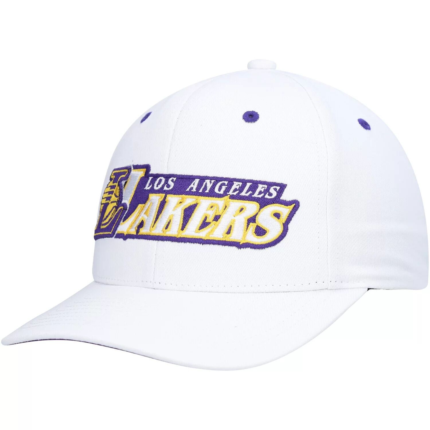 

Мужская белая кепка Mitchell & Ness Los Angeles Lakers Oh Word Pro Snapback