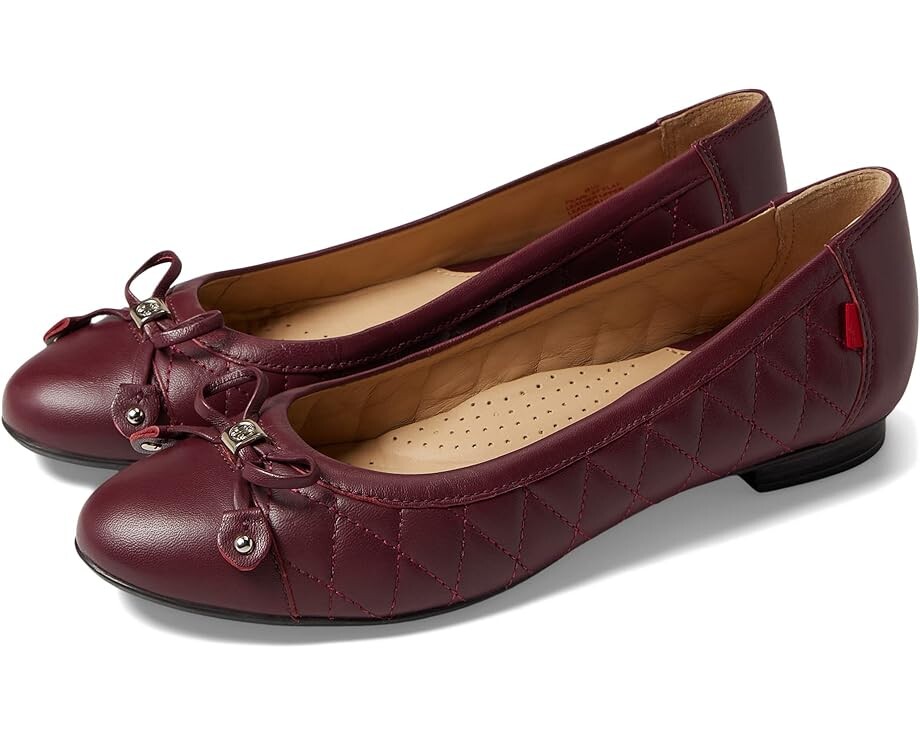 Балетки Marc Joseph New York Pearl Street, цвет Merlot Quilted Nappa сандалии prada quilted nappa leather heeled черный