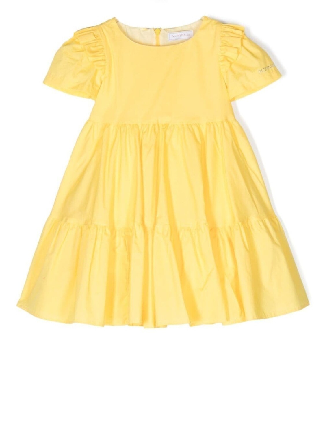 

Monnalisa tiered ruffle dress, желтый
