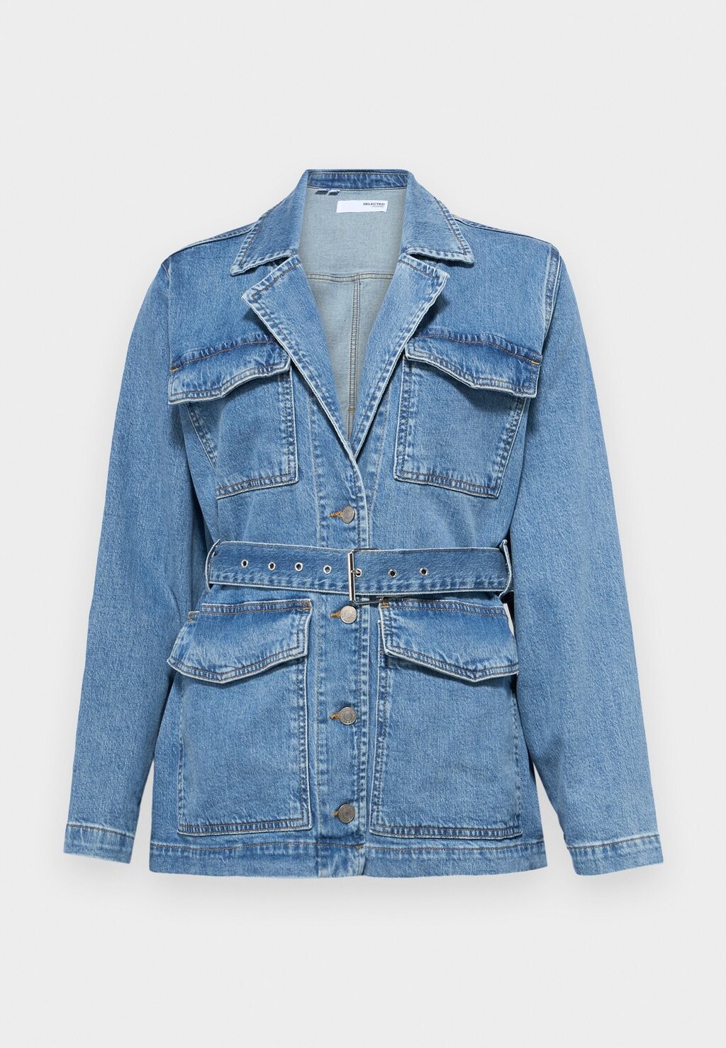 

Джинсовая куртка SLFELLIN STUDIO JACKET Selected, светло-голубой деним