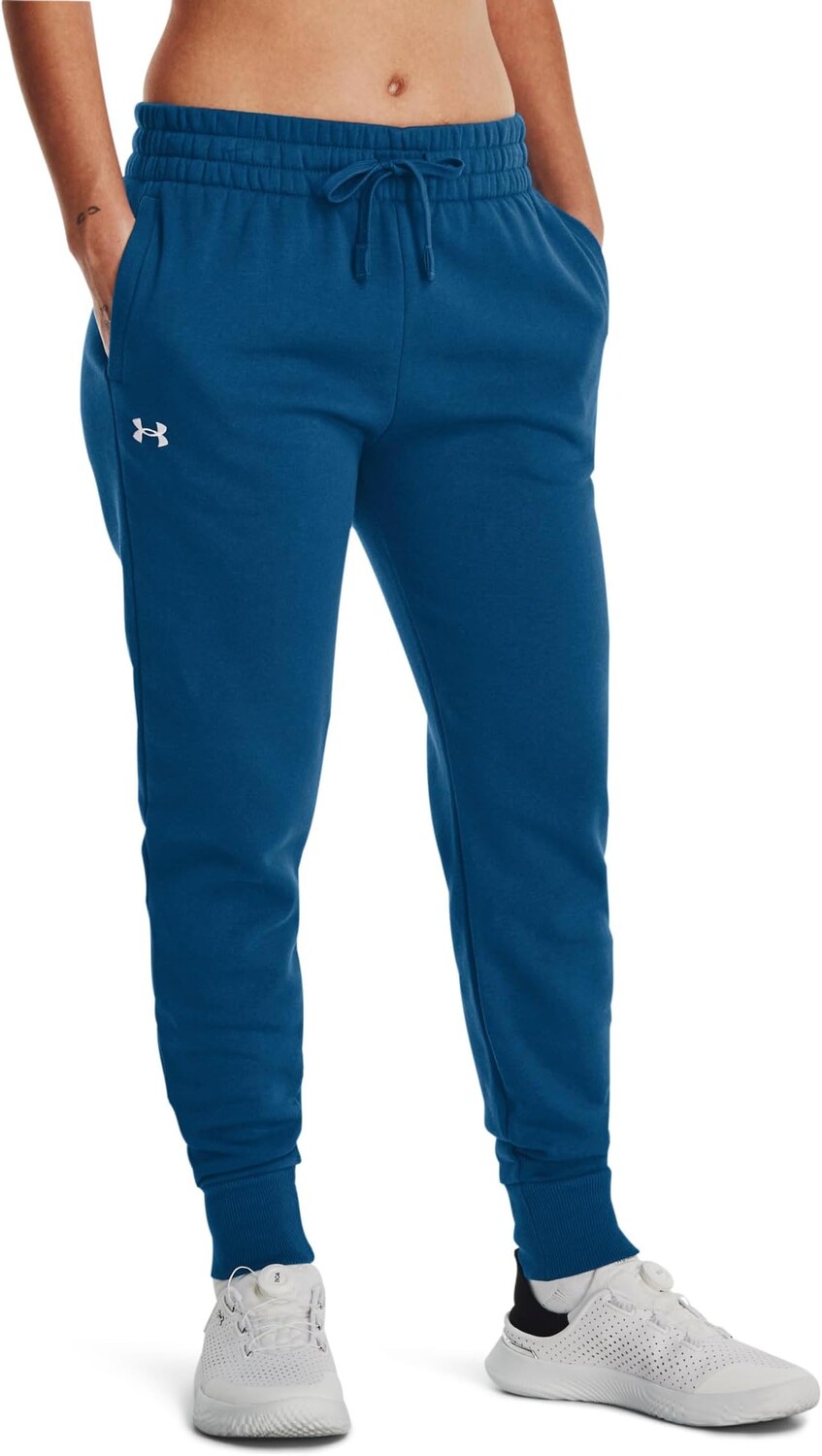 

Флисовые джоггеры Rival Under Armour, цвет Varsity Blue/White