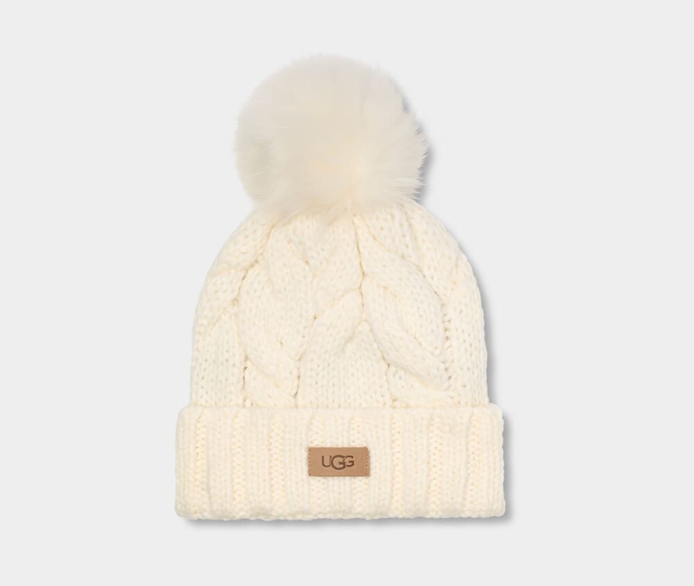 

Шапка Cable Beanie W Pom UGG, белый