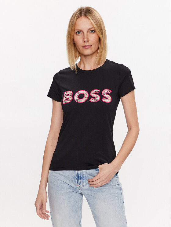

Футболка узкого кроя Boss, черный