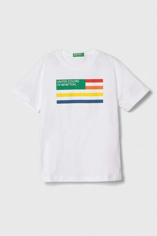 

Хлопковая футболка для детей United Colors of Benetton, белый