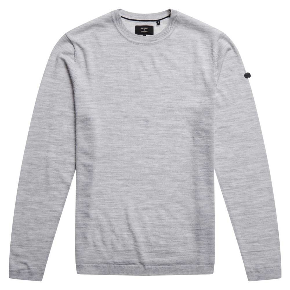 

Свитер Superdry Merino Lightweight Crew, серый