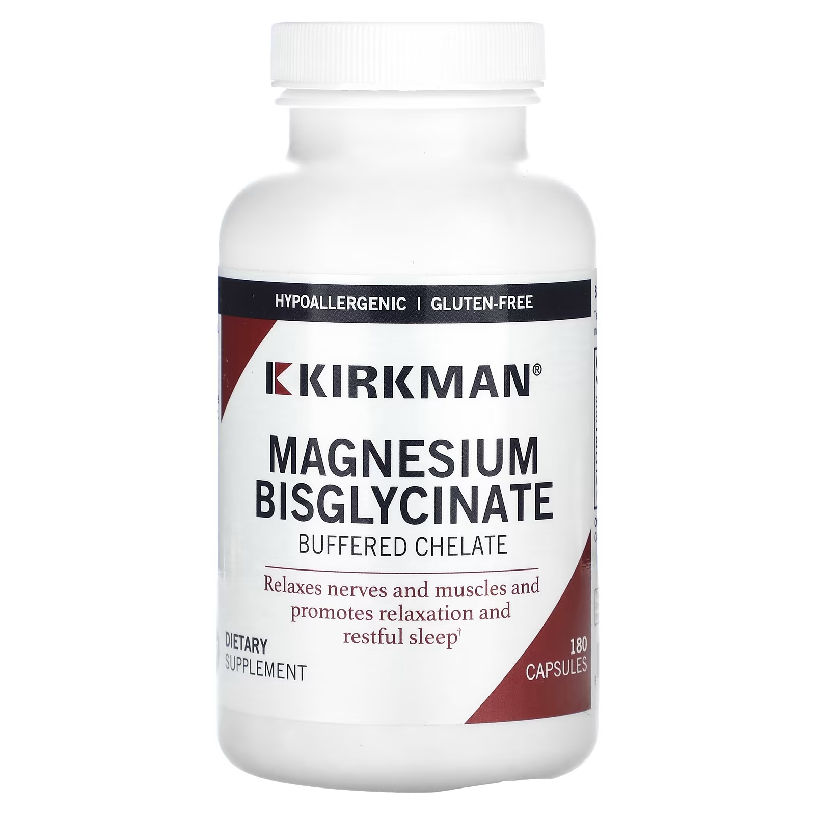 Хелат магния Kirkman Labs с бисглицинатом, 180 капсул kirkman labs мультивитамины для повседневного применения 180 капсул