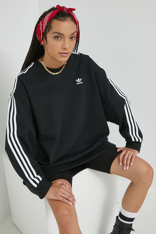 

Хлопковое платье adidas Originals, черный