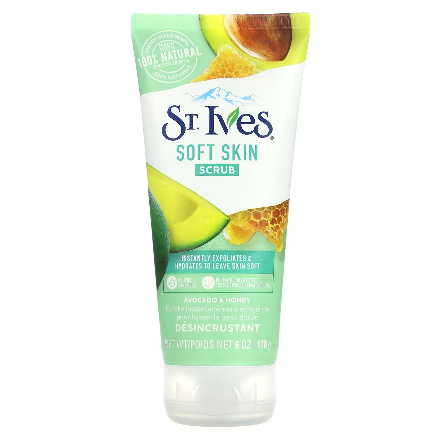 

Скраб для мягкой кожи St. Ives с авокадо и медом, 6 унций (170 г)