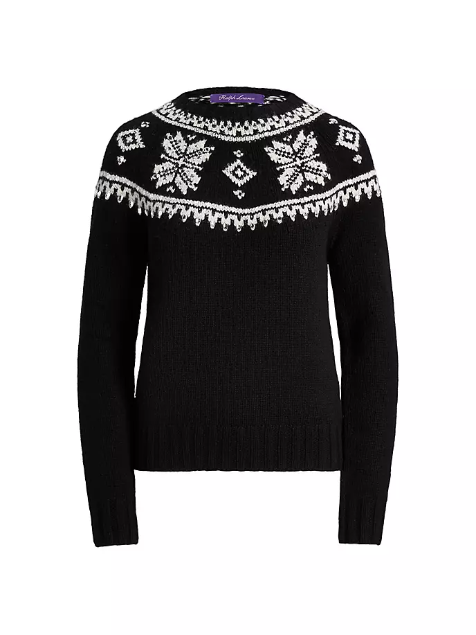 

Кашемировый свитер «Снежинка» Ralph Lauren Collection, черный