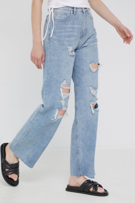 Джинсы Answear Lab, серый рваные джинсовые шорты для женщин модные брюки из денима с завышенной талией с широкими штанинами мешковатые уличная одежда лето