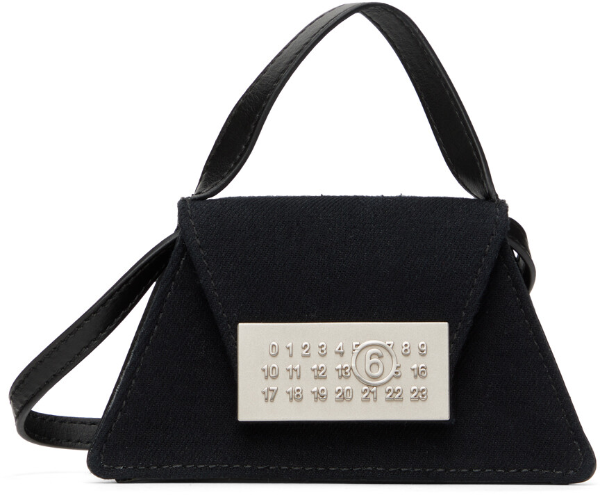 

Черная мини-сумка с цифрами Mm6 Maison Margiela, цвет Black/Black