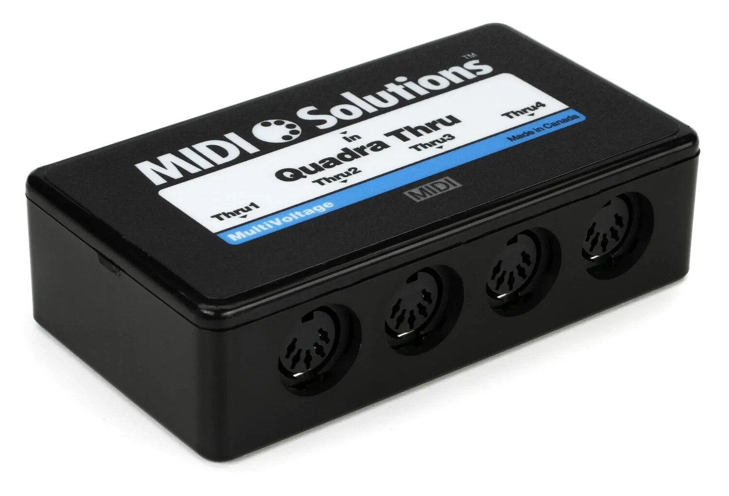 

MIDI Solutions MultiVoltage Quadra Thru MIDI Through Box с 1 входом и 4 выходами