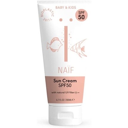 

Натуральный солнцезащитный крем для малышей и детей Spf50, 200 мл, Naïf