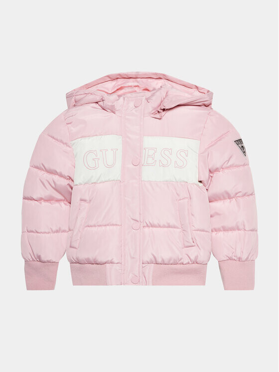 

Пуховик стандартного кроя Guess, розовый