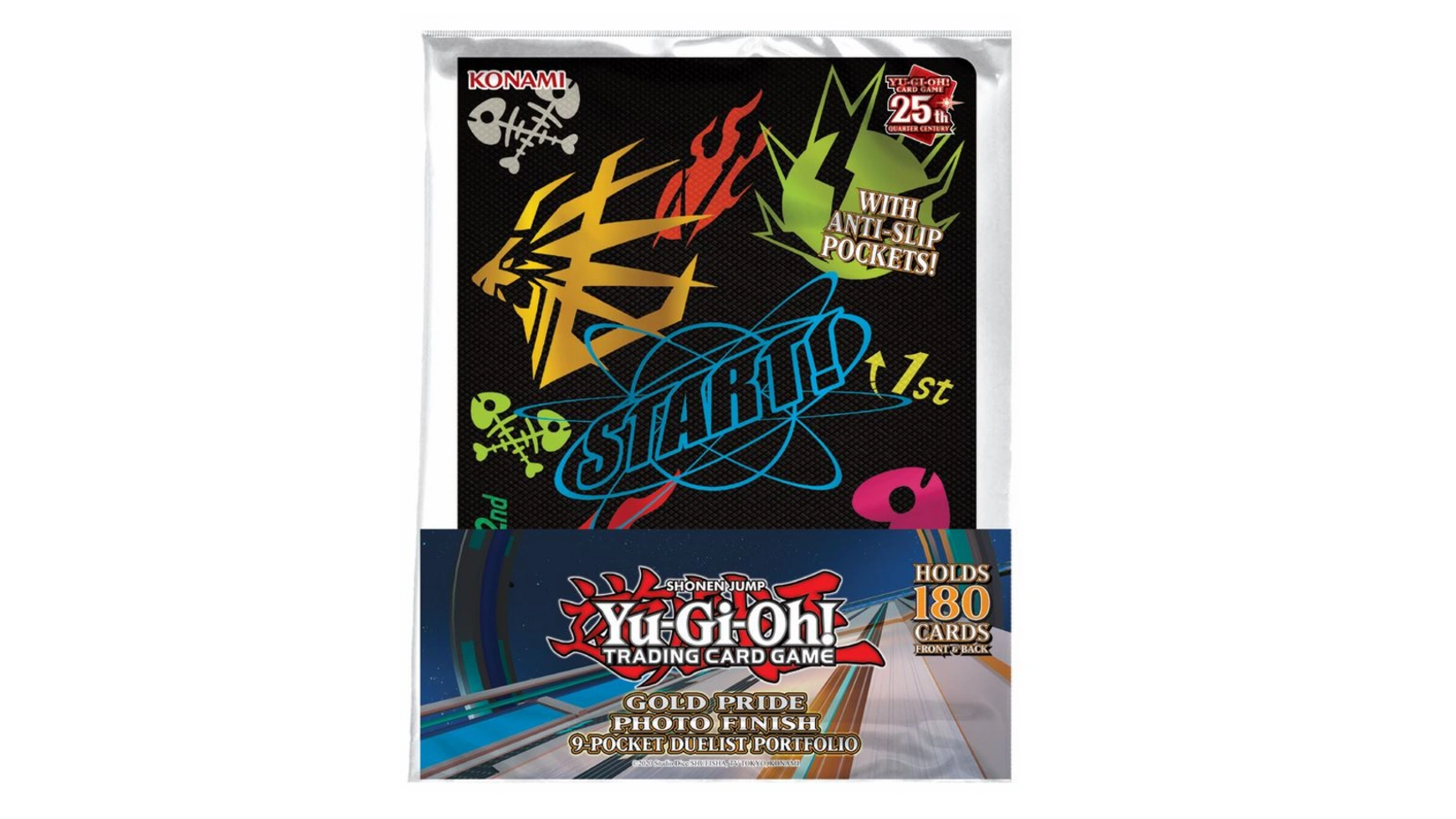 Коллекционная карточная игра Yu-Gi-Oh портфолио дуэлянта с 9 карманами для фотофиниша Gold Pride Konami игровой коврик для карт yu gi oh экзорсестер прекрасная микхаелиза коврик для игр paymat ygo коврик mtg kmc tcg ogc геймпад 205