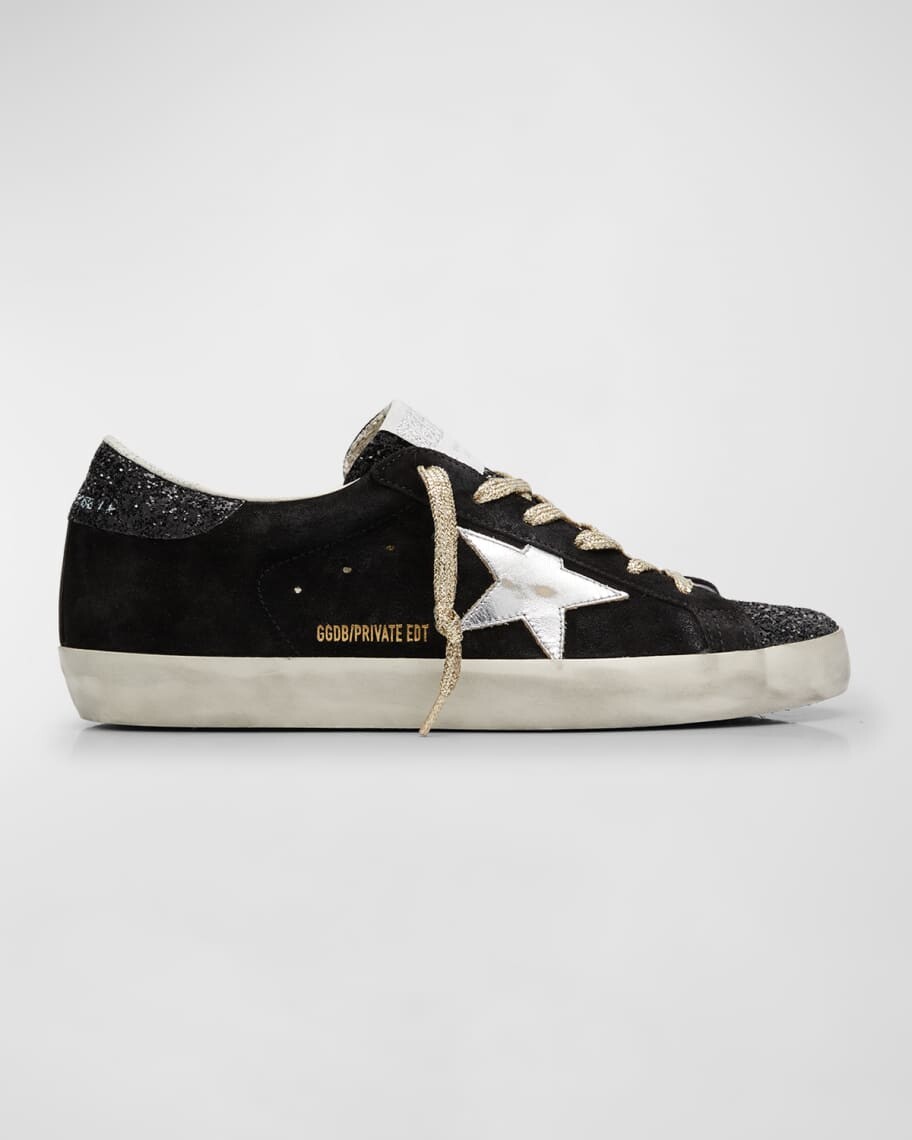 

Низкие кроссовки Super Star Glitter из искусственной кожи Golden Goose