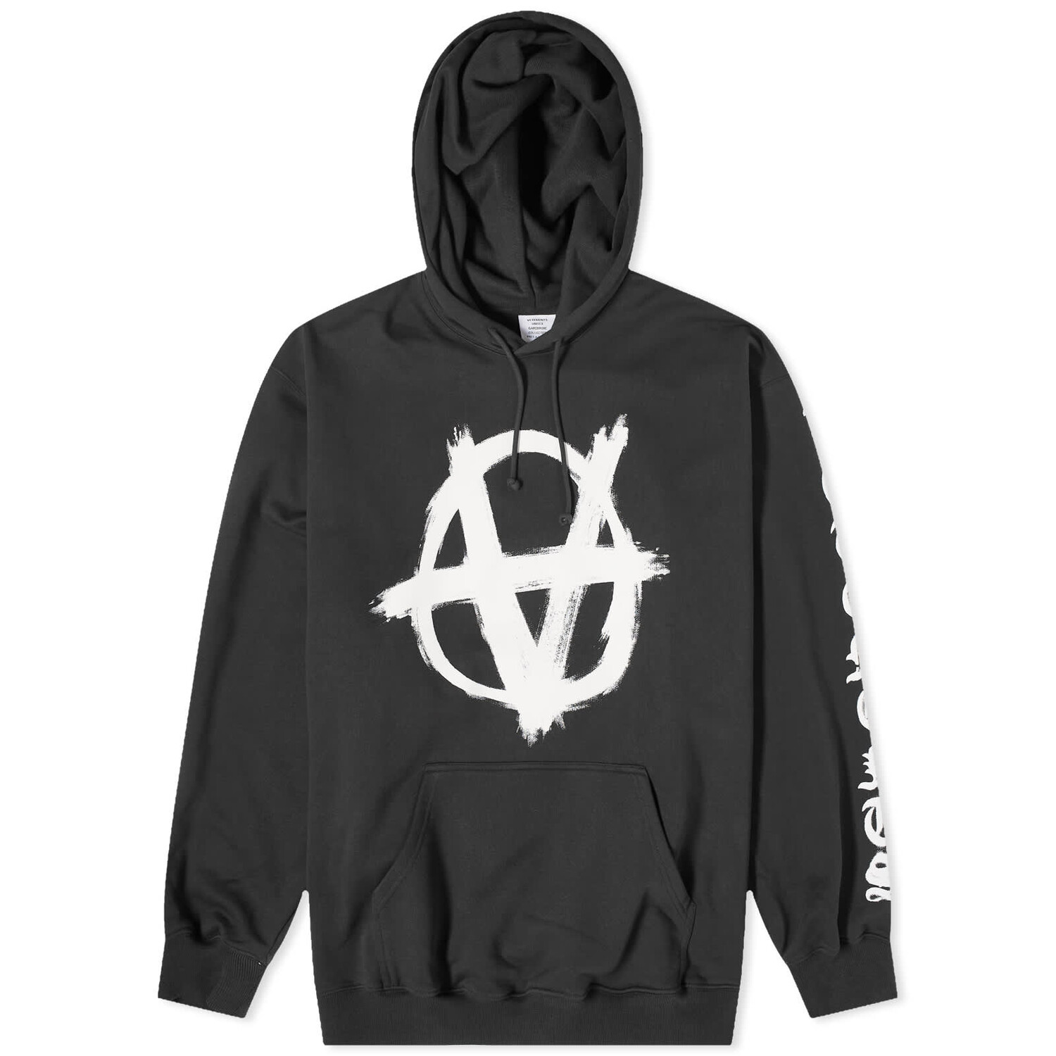 Худи Vetements Double Anarchy, цвет Black & White