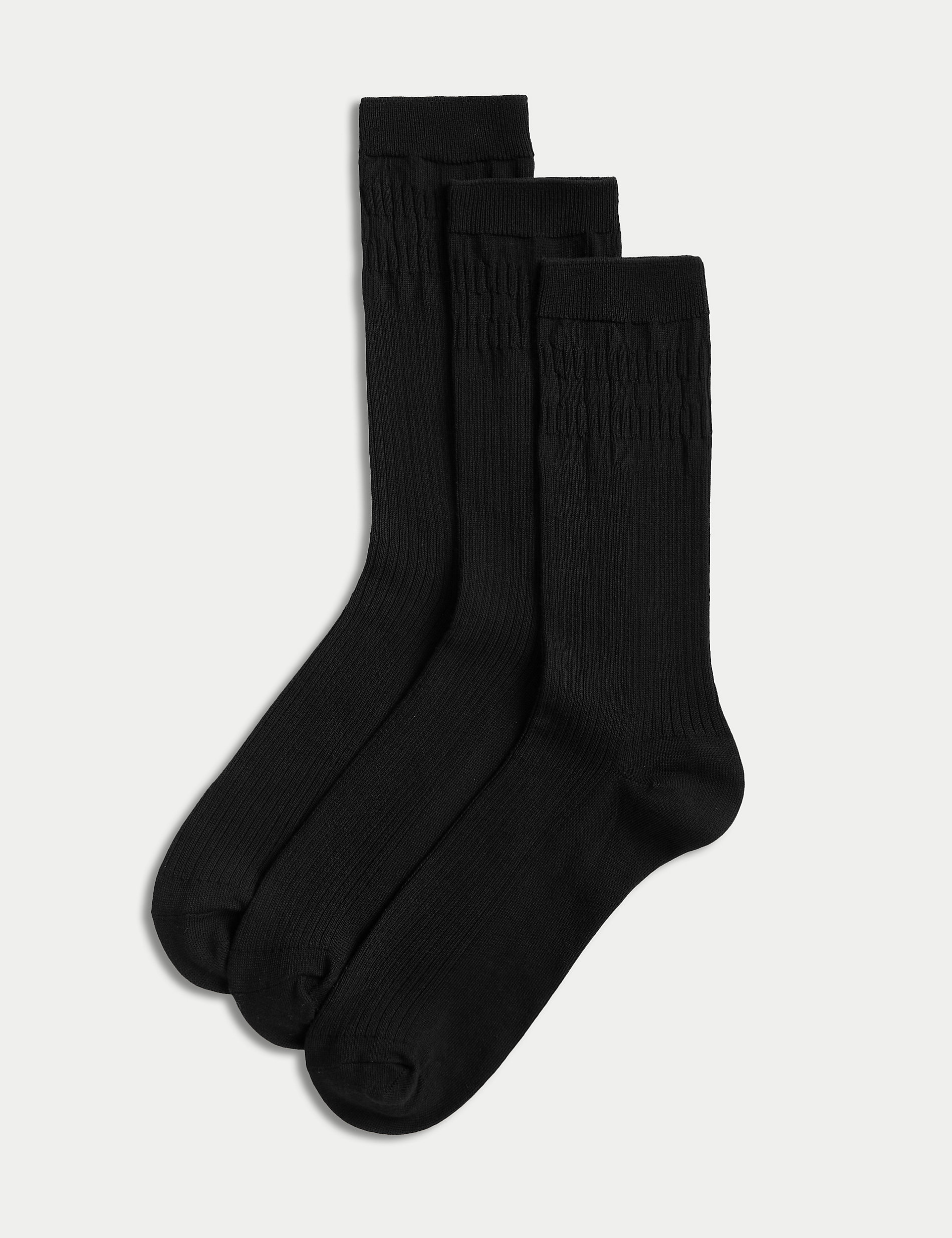 3 пары носков Gentle Grip Cool & Fresh Marks & Spencer, черный