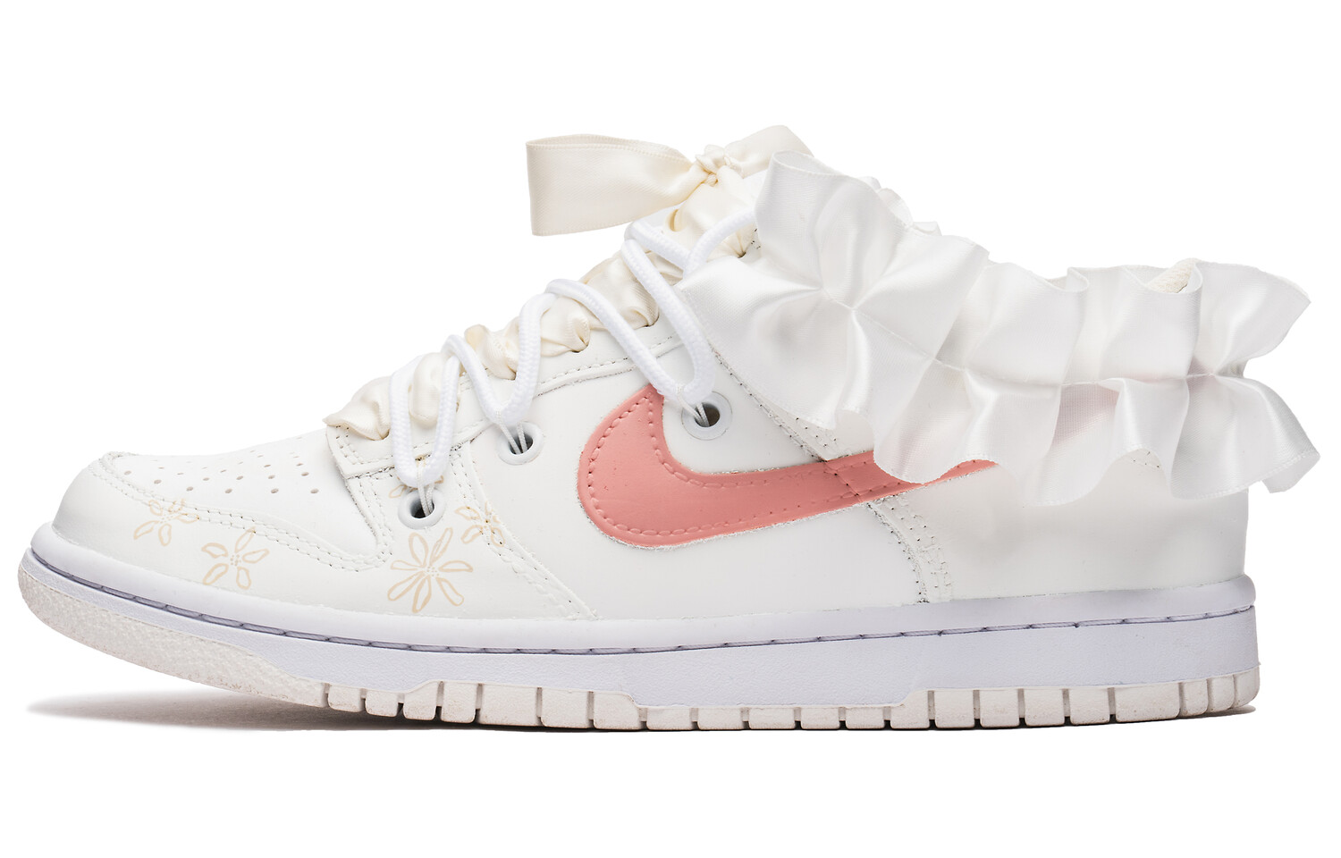 

Кроссовки Nike Dunk Skateboarding Shoes Women's Low-top White, белый