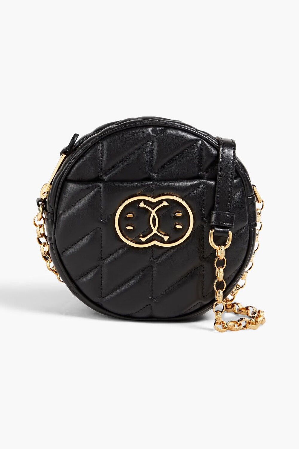 

Стеганая кожаная сумка через плечо Moschino, черный