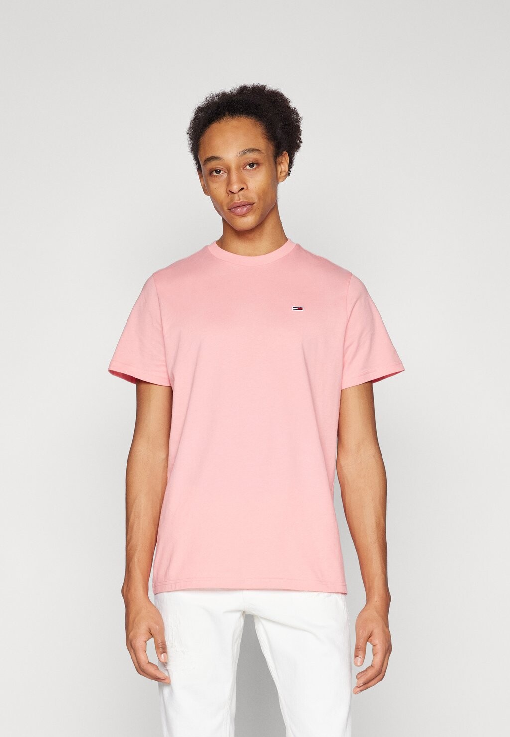 

Футболка базовая SLIM C NECK Tommy Jeans, цвет tickled pink