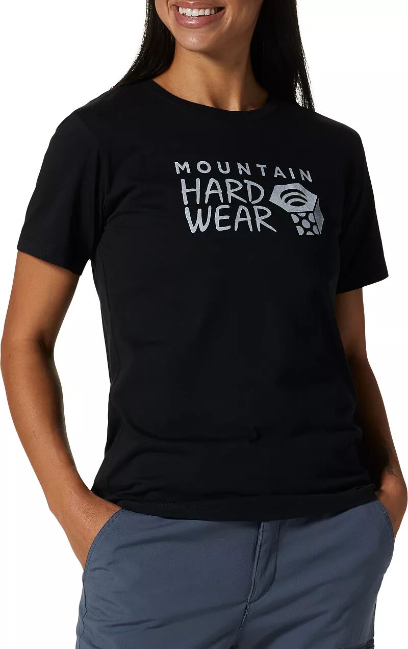 Женская рубашка с коротким рукавом с логотипом Mountain Hardwear MHW, черный