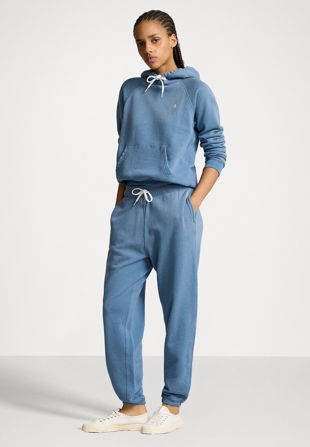 

Толстовка с капюшоном SHRUNKEN FIT FLEECE HOODIE Ralph Lauren, синий