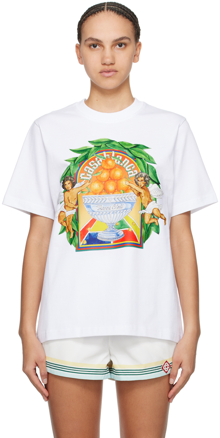 Белая футболка Triomphe D'Oranges Casablanca