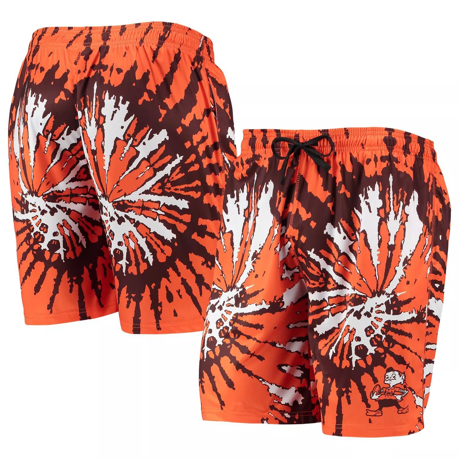 Мужские шорты FOCO Orange Cleveland Browns в стиле ретро со статической сеткой для отдыха