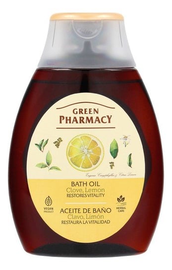 Восстанавливающее масло для ванны и душа - гвоздика и лимон, 250 мл Green Pharmacy