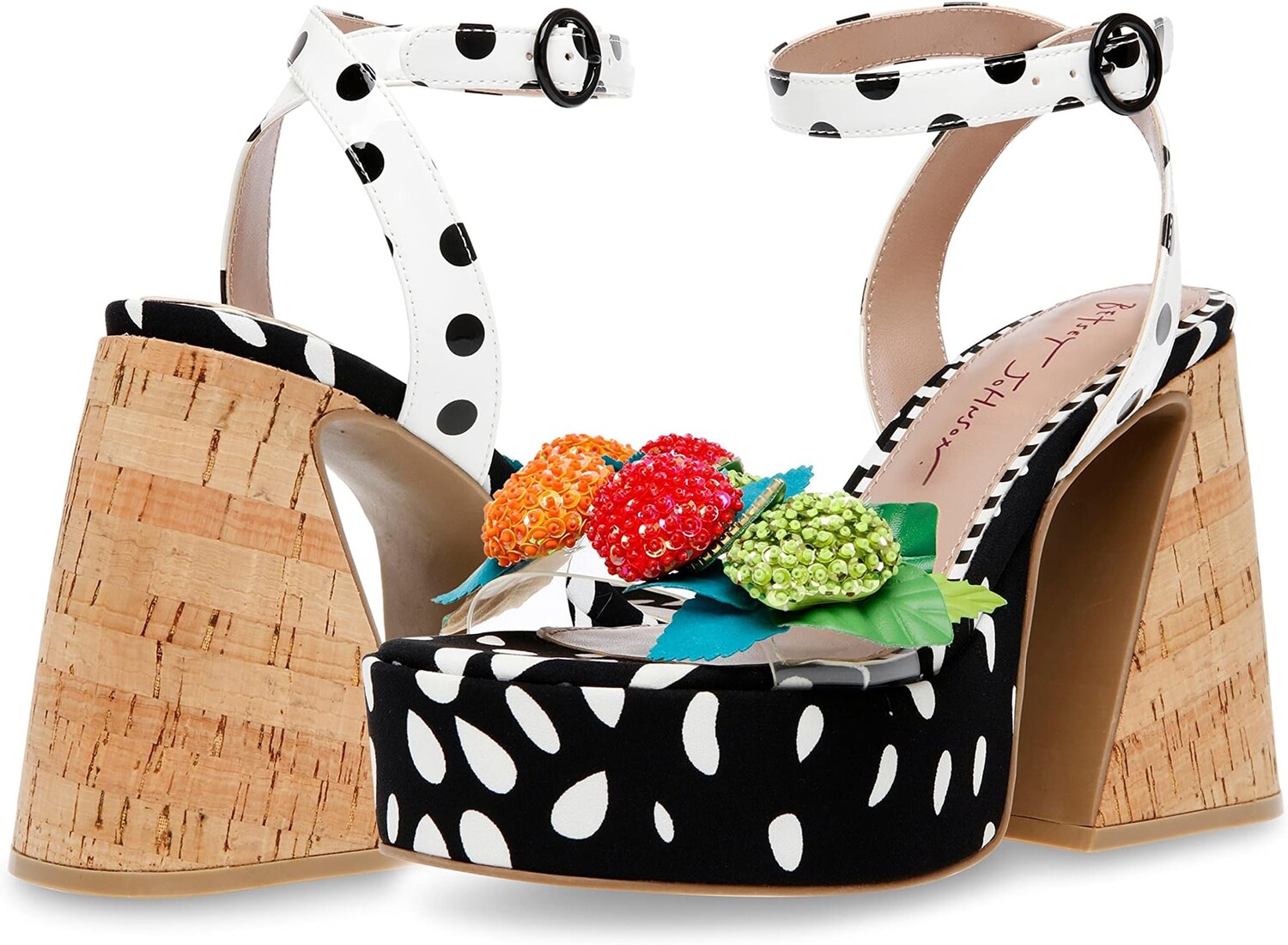 

Босоножки Sprite Blue by Betsey Johnson, цвет Black/White Multi