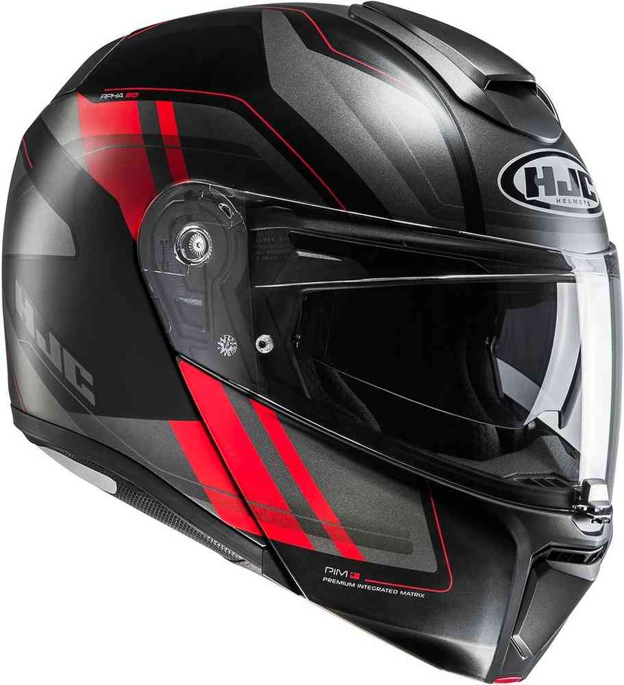 RPHA 90 Таниск Шлем HJC, черный матовый/красный