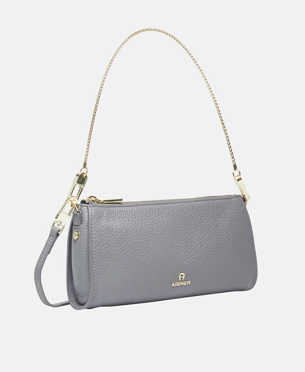 

Кожаный клатч Aigner, светло-серый